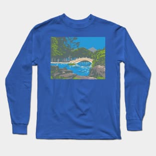 Arch Bridge Guanghua Pool National Chiang Kai-shek Memorial Hall Taiwan WPA Art Deco Poster Long Sleeve T-Shirt